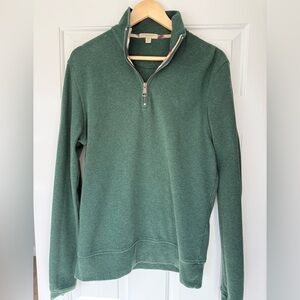 Burberry Brit Men's Quarter Zip Sweater Winter Green Classic Burberry Ribbon